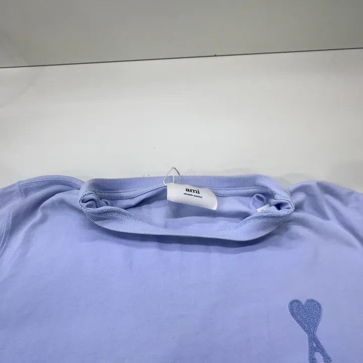 AMI AMIPARIS Embroidered Heart Pattern Casual T-Shirt 0079 Size US S / EU 44-46 / 1 - 6 Thumbnail