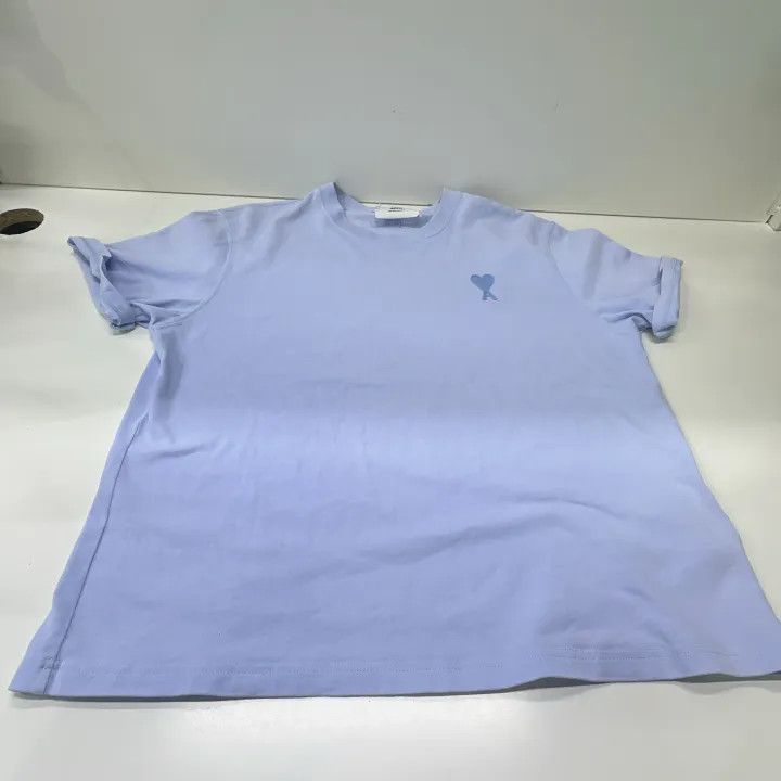 AMI AMIPARIS Embroidered Heart Pattern Casual T-Shirt 0079 Size US S / EU 44-46 / 1 - 8 Thumbnail