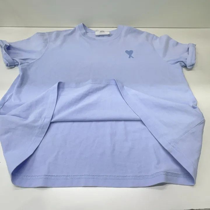 AMI AMIPARIS Embroidered Heart Pattern Casual T-Shirt 0079 Size US S / EU 44-46 / 1 - 9 Thumbnail