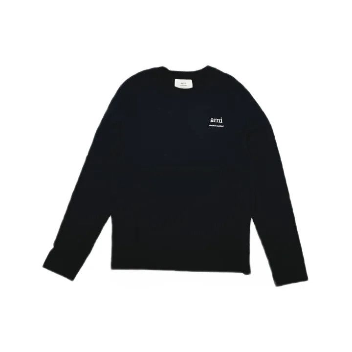 Ami Paris Black Long Sleeve T-Shirt 0079