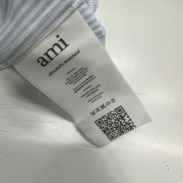 AMI AMIPARIS Logo Print Long Sleeve Shirt for Men 0079 Size US XL / EU 56 / 4 - 3 Thumbnail