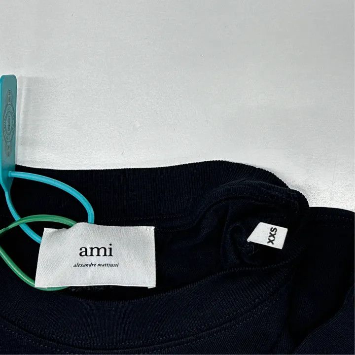 AMI AMIPARIS Red Heart Embroidered Tee 0079 Size US XXS / EU 40 - 2 Thumbnail