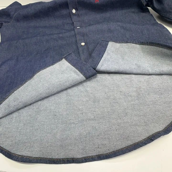 AMI AMIPARIS Blue Logo Embroidered Denim Jacket 0079 Size US M / EU 48-50 / 2 - 9 Thumbnail