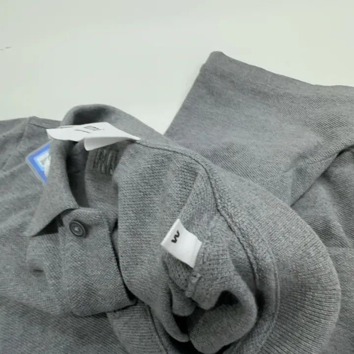 AMI AMIPARIS Heart Embroidery Gray Polo Shirt 0079 Size US M / EU 48-50 / 2 - 8 Thumbnail