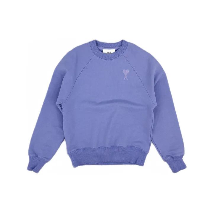 AMI AMIPARIS Purple Embroidered Heart Long Sleeve Sweatshirt 0079 Size US XXS / EU 40 - 2 Thumbnail