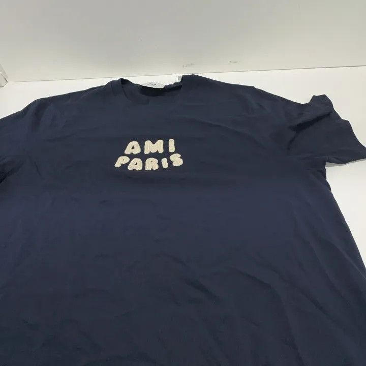 AMI AMI PARIS Logo Oversized Cotton T-Shirt 0079 Size US XL / EU 56 / 4 - 9 Thumbnail