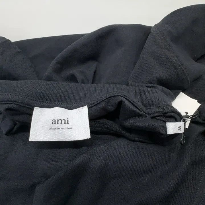 AMI AMIPARIS Black Logo Long Sleeve T-Shirt 0079 Size US M / EU 48-50 / 2 - 6 Thumbnail