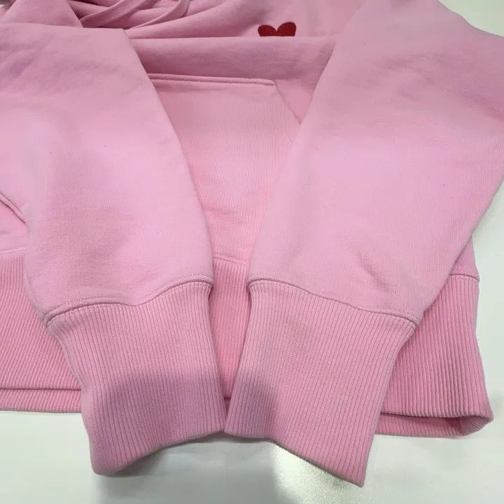 AMI AMIPARIS Pink Logo Hoodie for All 0079 Size US XS / EU 42 / 0 - 9 Thumbnail