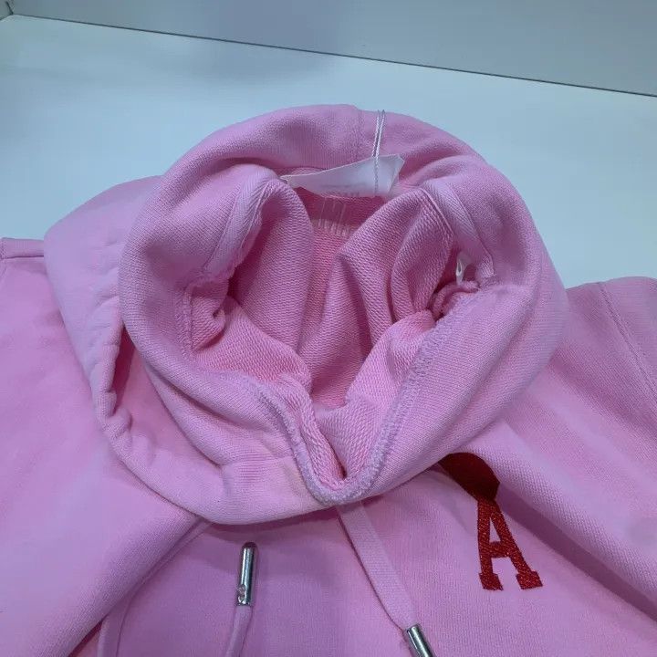 AMI AMIPARIS Pink Logo Hoodie for All 0079 Size US XS / EU 42 / 0 - 6 Thumbnail