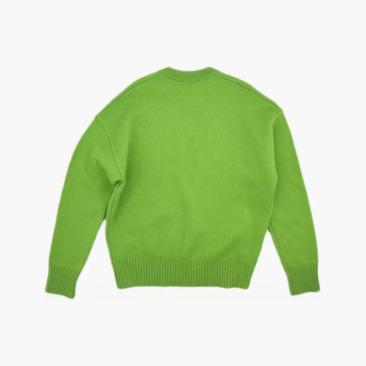 AMI Ami Paris Love Logo Green Wool Sweater 0079 Size US S / EU 44-46 / 1 - 3 Thumbnail