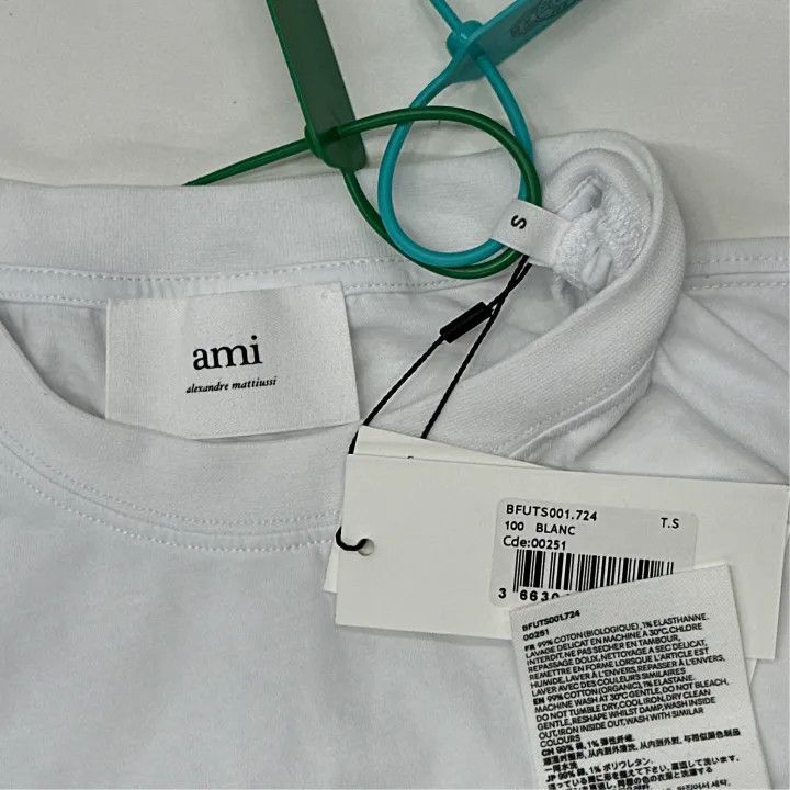 AMI AMIPARIS De Coeur Heart Embroidery T-Shirt 0079 Size US S / EU 44-46 / 1 - 3 Thumbnail