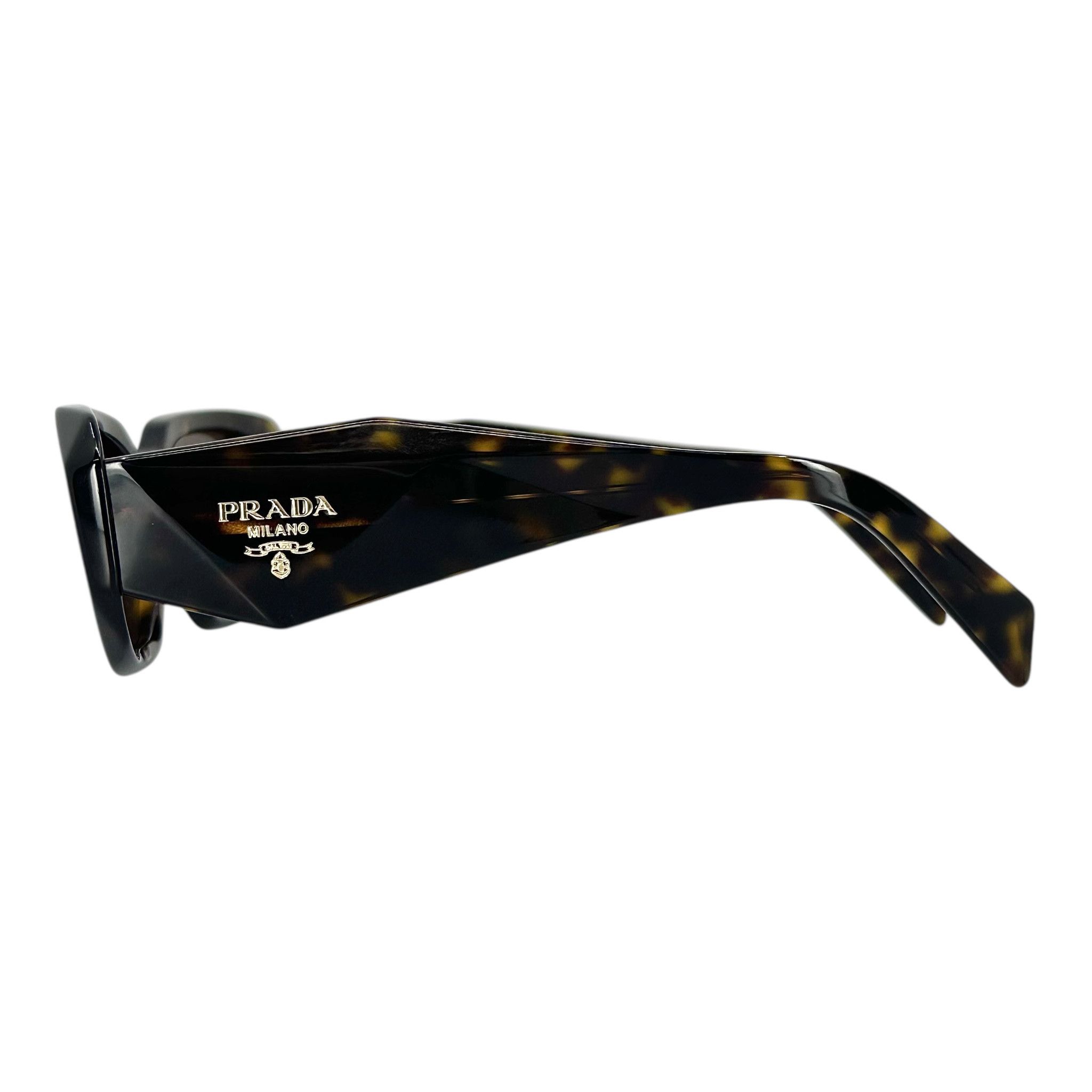 Prada Prada SPR17W Bold Rectangle Sunglasses - Tortoise Size ONE SIZE - 3 Thumbnail