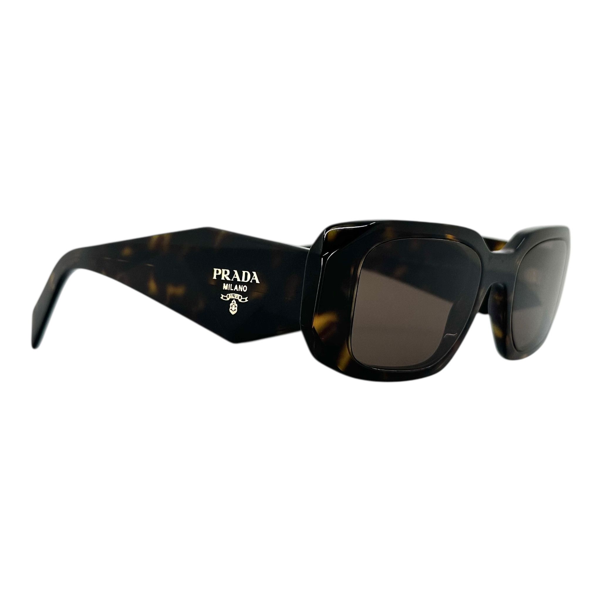 Prada Prada SPR17W Bold Rectangle Sunglasses - Tortoise Size ONE SIZE - 1 Thumbnail