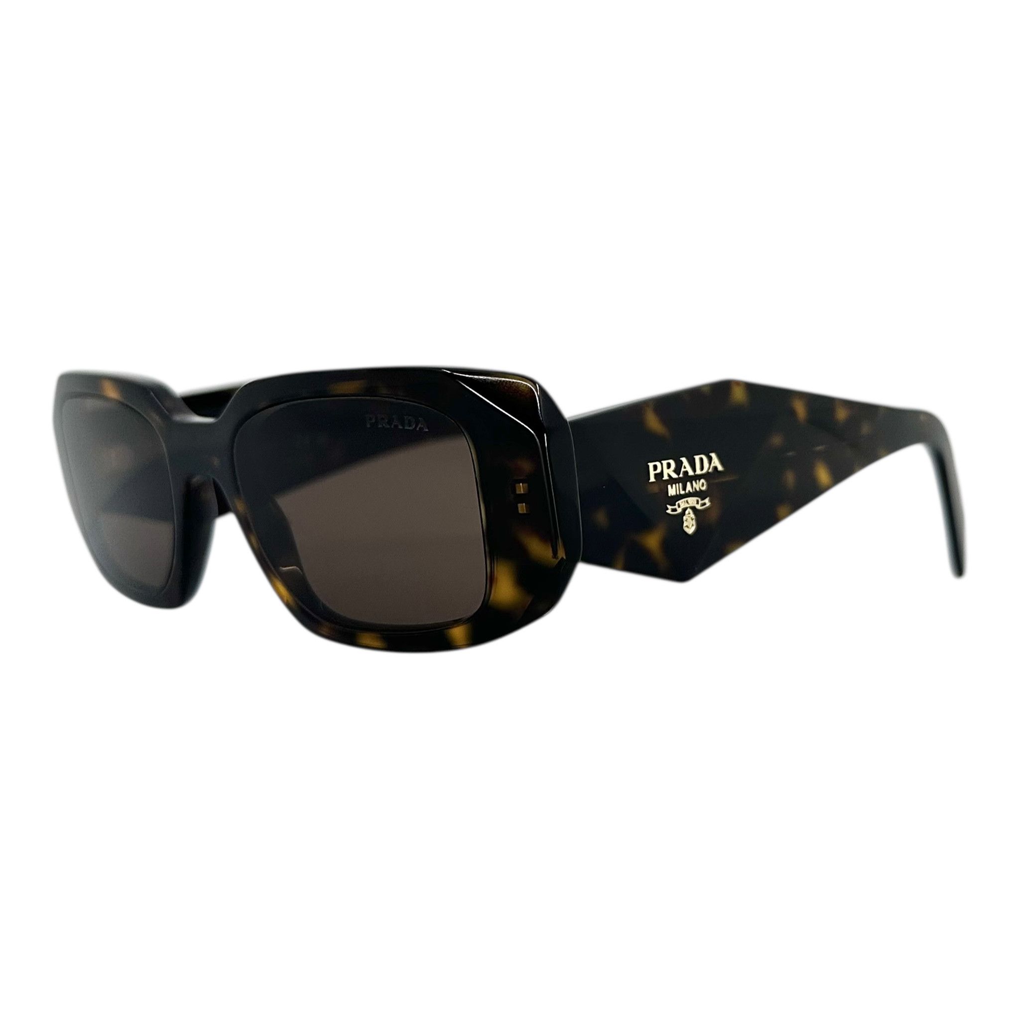 Prada Prada SPR17W Bold Rectangle Sunglasses - Tortoise Size ONE SIZE - 4 Thumbnail