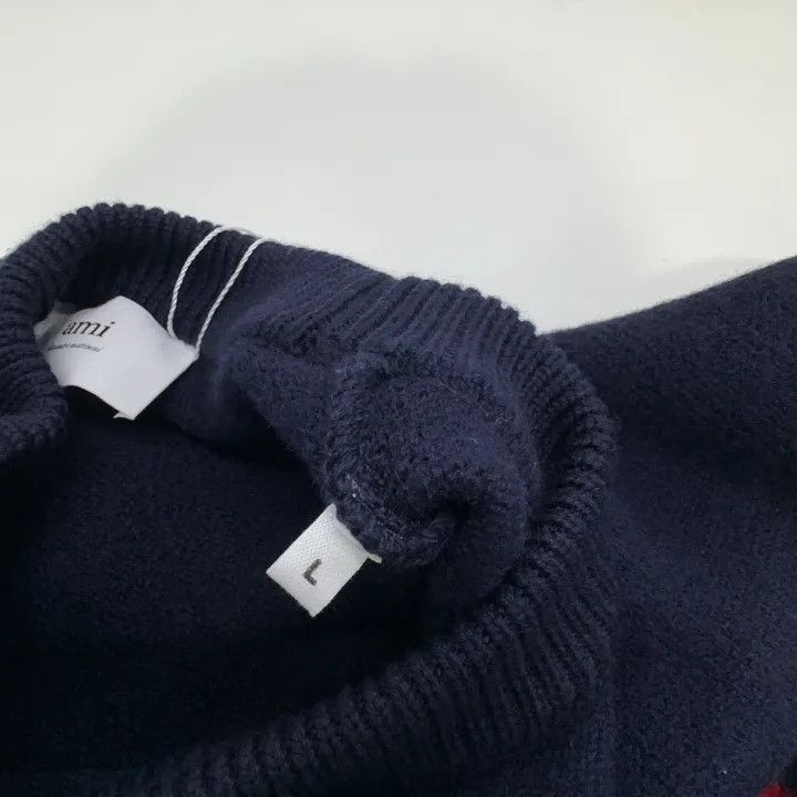 AMI AMIPARIS Letter Heart Embroidered Oversized Sweater 0079 Size US L / EU 52-54 / 3 - 6 Thumbnail