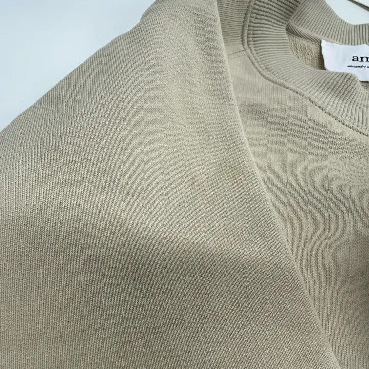 AMI AMIPARIS SS22 Beige Heart Logo Sweatshirt 0079 Size US S / EU 44-46 / 1 - 8 Thumbnail