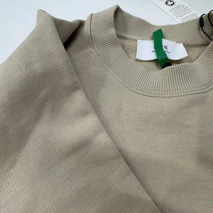 AMI AMIPARIS SS22 Beige Heart Logo Sweatshirt 0079 Size US S / EU 44-46 / 1 - 9 Thumbnail