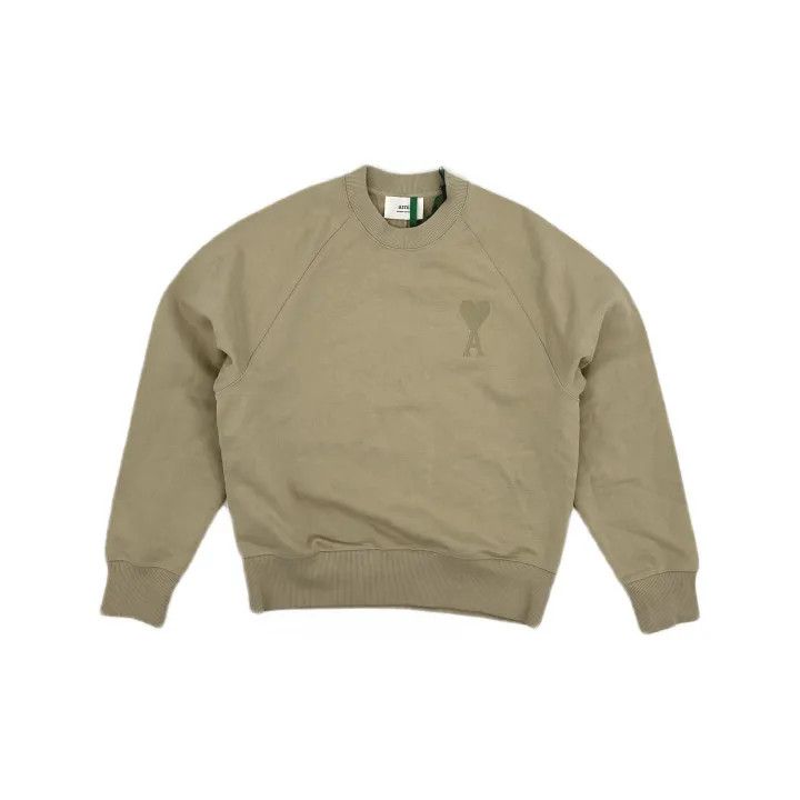 AMI AMIPARIS SS22 Beige Heart Logo Sweatshirt 0079 Size US S / EU 44-46 / 1 - 2 Thumbnail