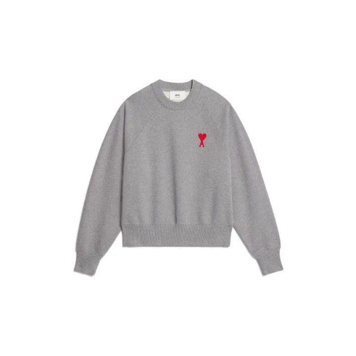 AMI AMIPARIS SS23 Grey Heart Embroidered Sweatshirt 0079 Size US S / EU 44-46 / 1 - 2 Thumbnail