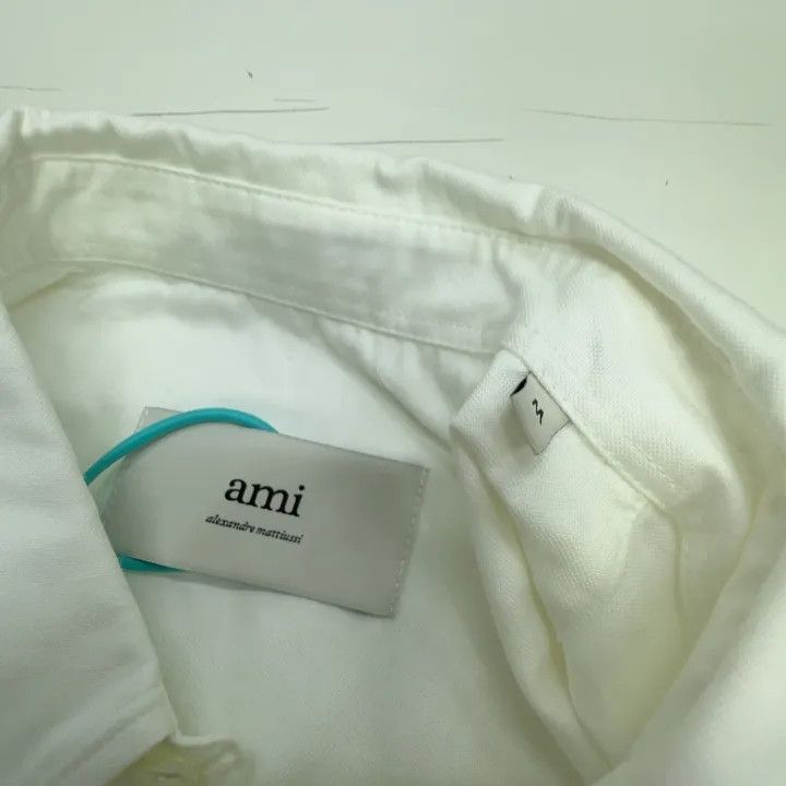 AMI AMIPARIS Long Sleeve Embroidered Logo Shirt 0079 Size US M / EU 48-50 / 2 - 3 Thumbnail
