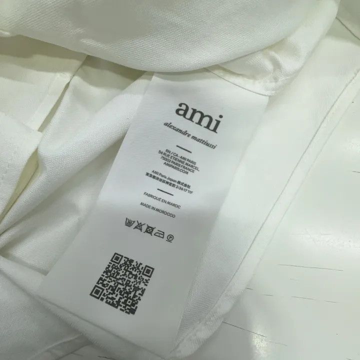 AMI AMIPARIS Long Sleeve Embroidered Logo Shirt 0079 Size US M / EU 48-50 / 2 - 4 Thumbnail