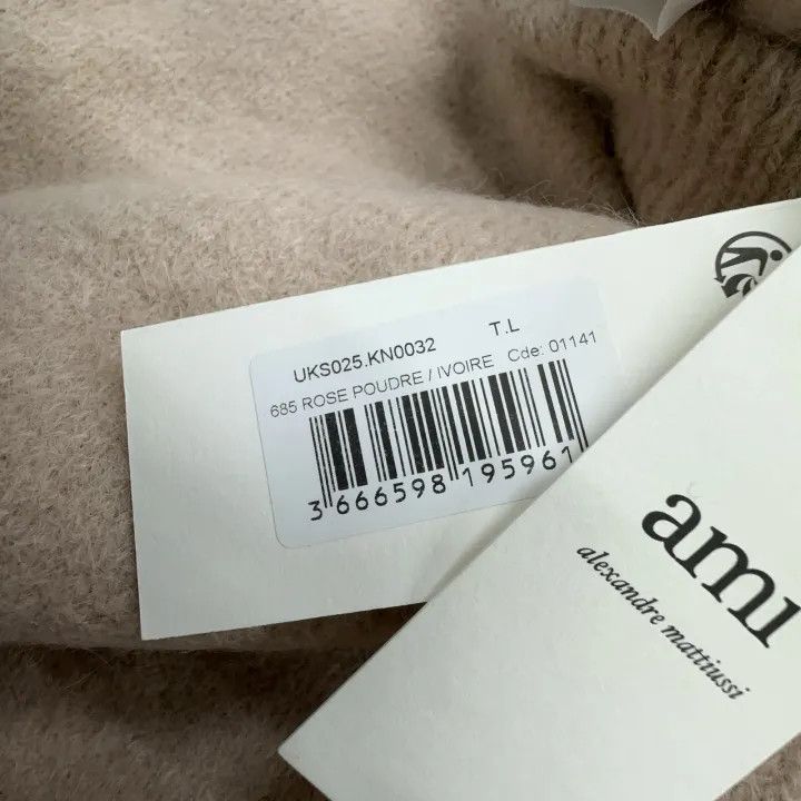 AMI Ami Paris Pink Heart Sweater for Men 0079 Size US L / EU 52-54 / 3 - 6 Thumbnail
