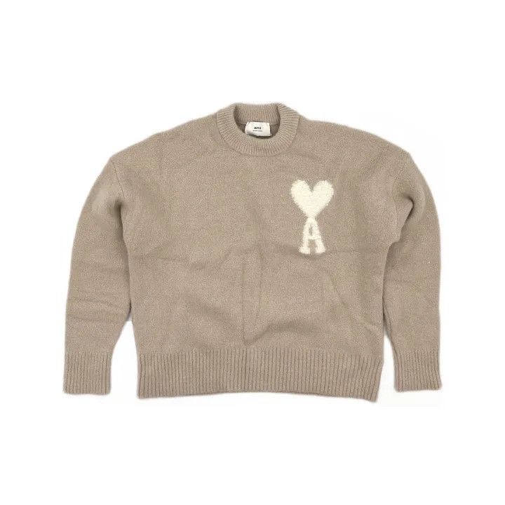 AMI Ami Paris Pink Heart Sweater for Men 0079 Size US L / EU 52-54 / 3 - 2 Thumbnail