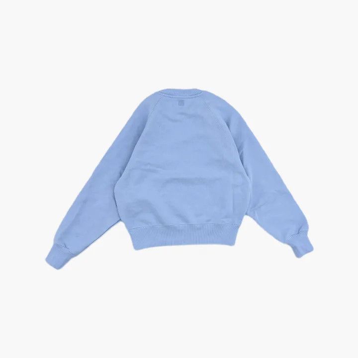 AMI AMIPARIS Sky Blue Heart Embroidered Sweatshirt 0079 Size US XS / EU 42 / 0 - 3 Thumbnail