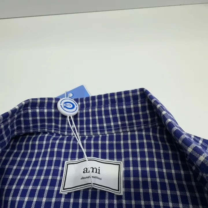 AMI AMIPARIS Casual Checkered Long Sleeve Shirt 0079 Size US M / EU 48-50 / 2 - 6 Thumbnail