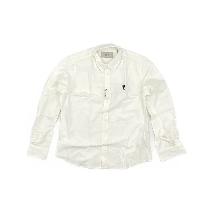 AMI AMIPARIS Long Sleeve Embroidered Shirt for Men 0079 Size US L / EU 52-54 / 3 - 2 Thumbnail