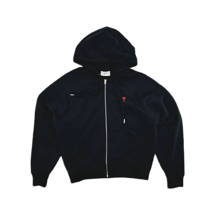 AMI AMIPARIS FW23 Black Cotton Hooded Sweatshirt 0079 Size US XL / EU 56 / 4 - 2 Thumbnail