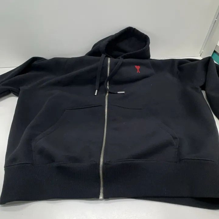 AMI AMIPARIS FW23 Black Cotton Hooded Sweatshirt 0079 Size US XL / EU 56 / 4 - 7 Thumbnail