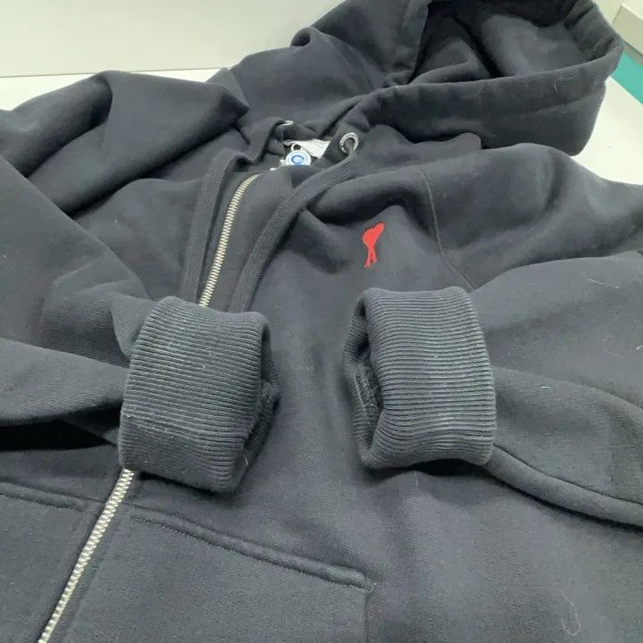 AMI AMIPARIS FW23 Black Cotton Hooded Sweatshirt 0079 Size US XL / EU 56 / 4 - 9 Thumbnail