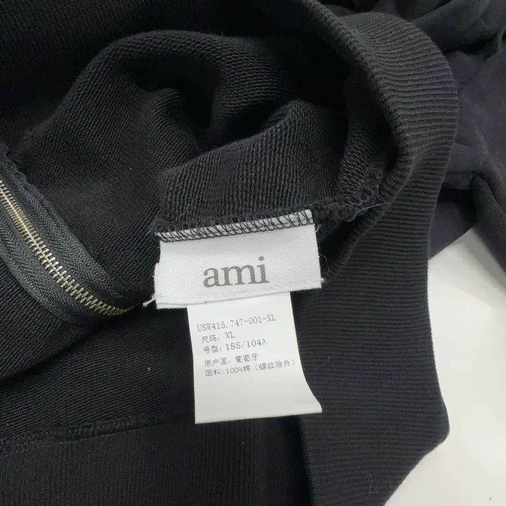AMI AMIPARIS FW23 Black Cotton Hooded Sweatshirt 0079 Size US XL / EU 56 / 4 - 5 Thumbnail