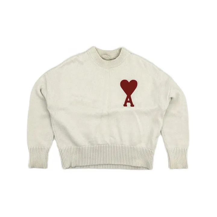 AMI AMIPARIS FW21 Heart Logo Wool Sweater 0079 Size US XS / EU 42 / 0 - 2 Thumbnail