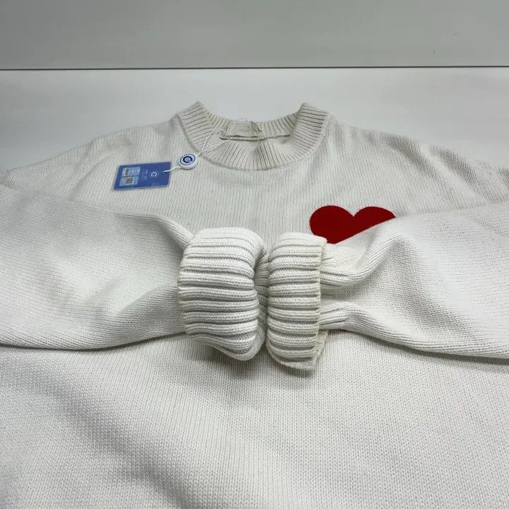AMI AMIPARIS FW21 Heart Logo Wool Sweater 0079 Size US XS / EU 42 / 0 - 15 Thumbnail