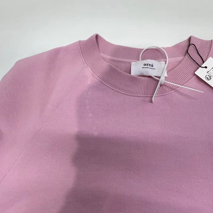 AMI AMIPARIS Pink Heart Logo Long Sleeve Sweatshirt 0079 Size US M / EU 48-50 / 2 - 7 Thumbnail