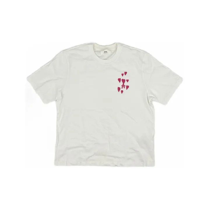 AMI AMIPARIS SS22 Love Heart Embroidered T-Shirt 0079 Size US M / EU 48-50 / 2 - 2 Thumbnail