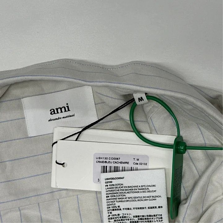 AMI AMIPARIS Striped Long Sleeve Shirt for Men 0079 Size US M / EU 48-50 / 2 - 4 Thumbnail