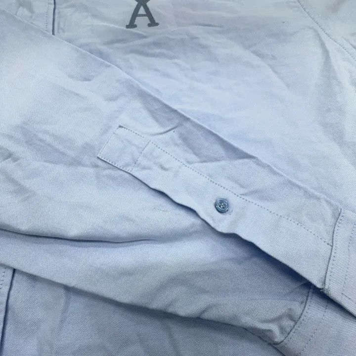 AMI AMIPARIS Blue Button-Down Shirt with Heart Design 0079 Size US XS / EU 42 / 0 - 9 Thumbnail