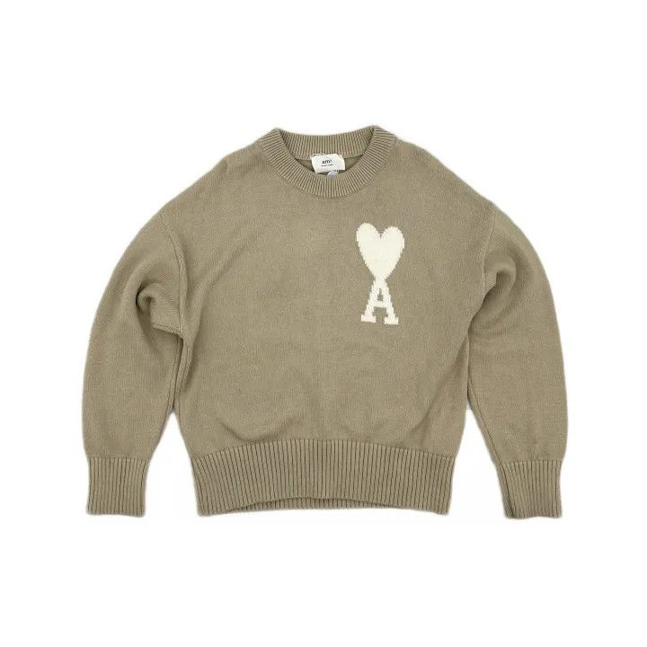 AMI AMIPARIS SS22 Love Heart Logo Knitted Sweater 0079 Size US M / EU 48-50 / 2 - 2 Thumbnail