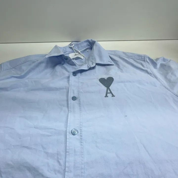 AMI AMIPARIS Heart Button-Up Long Sleeve Shirt 0079 Size US M / EU 48-50 / 2 - 7 Thumbnail