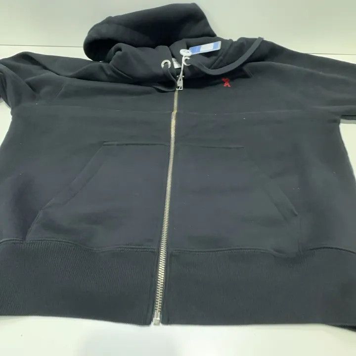 AMI AMIPARIS FW23 Black American Casual Hooded Jacket 0079 Size US M / EU 48-50 / 2 - 9 Thumbnail