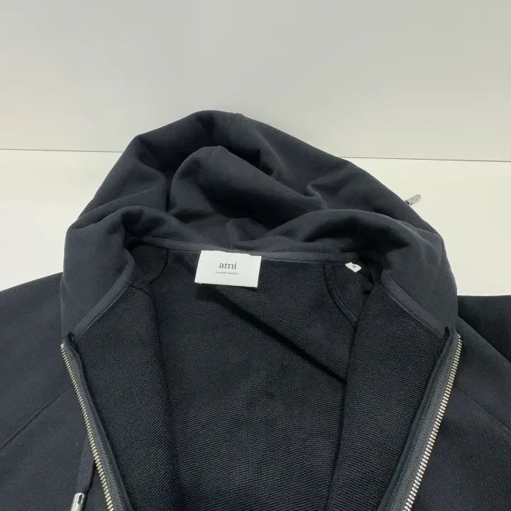 AMI AMIPARIS FW23 Black American Casual Hooded Jacket 0079 Size US M / EU 48-50 / 2 - 6 Thumbnail