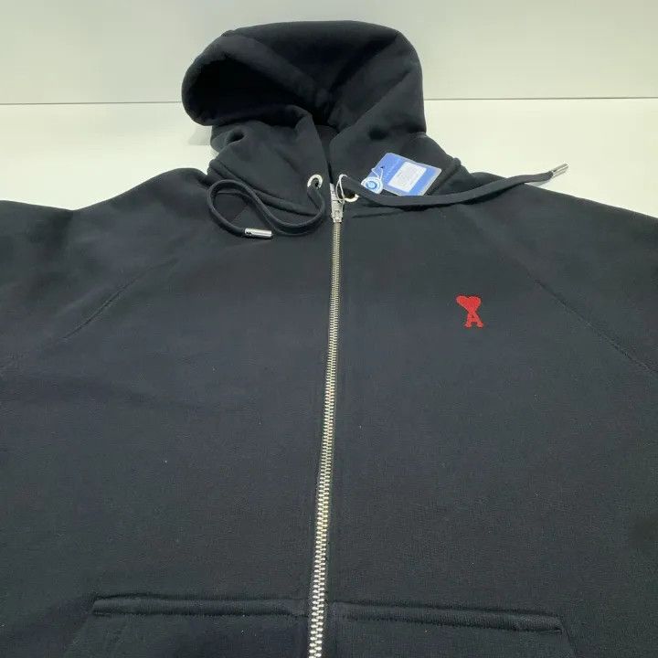AMI AMIPARIS FW23 Black American Casual Hooded Jacket 0079 Size US M / EU 48-50 / 2 - 8 Thumbnail
