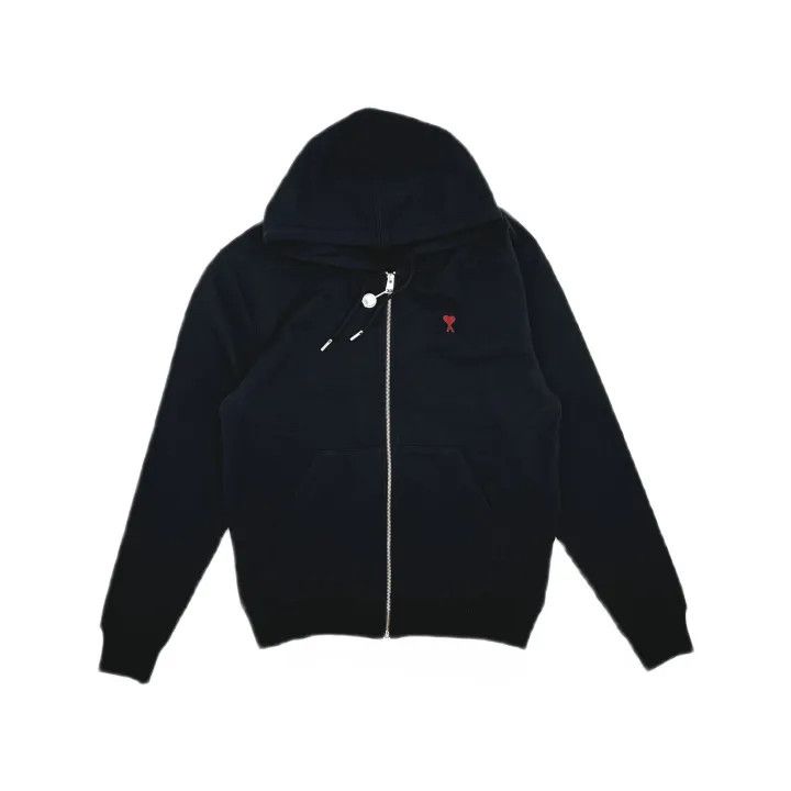 AMI AMIPARIS Red Heart Zip-Up Hoodie 0079 Size US L / EU 52-54 / 3 - 2 Thumbnail