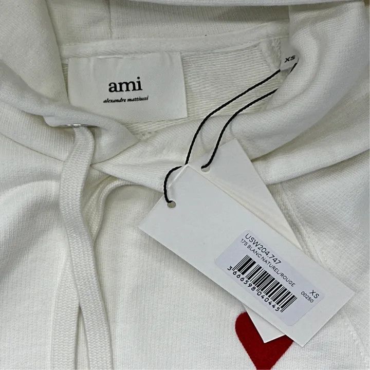 AMI AMIPARIS Red Heart Hoodie for Casual Wear 0079 Size US XS / EU 42 / 0 - 4 Thumbnail