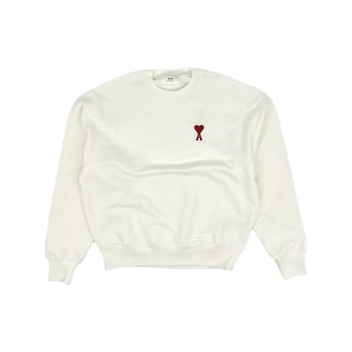 AMI AMIPARIS Heart Embroidered Casual Sweatshirt 0079 Size US M / EU 48-50 / 2 - 2 Thumbnail