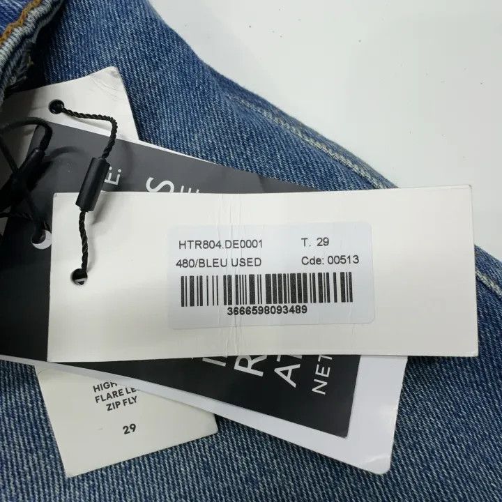 AMI AMIPARIS SS23 Flared Denim Pants for Men 0079 Size US 29 - 4 Thumbnail