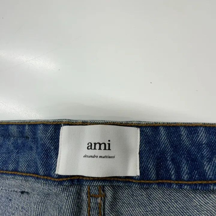 AMI AMIPARIS SS23 Flared Denim Pants for Men 0079 Size US 29 - 5 Thumbnail